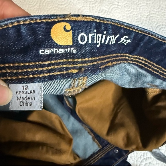 Carhartt Blue Straight Leg Jeans Classic Style - Picture 12 of 13